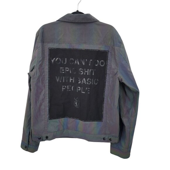Cult Of Individuality Reversible Type II Denim Jacket Oil Slick Iridescent XL - Picture 1 of 16